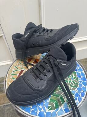 Prada Prax 01 Nylon Black 4E3382 SNEAKER SZ 11 (700